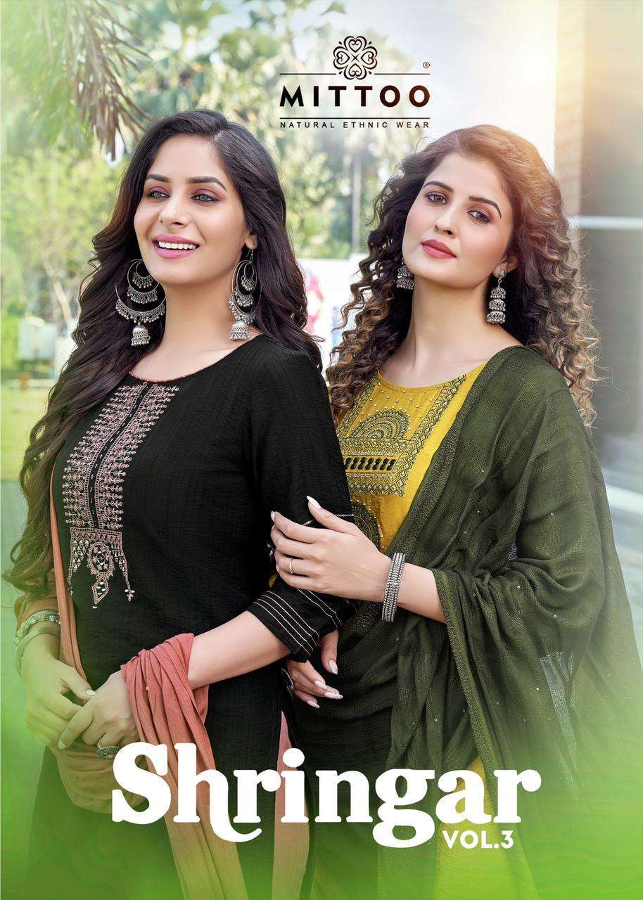 MITTOO PRESENTS SHRINGAR VO 3 VISCOSE EMBROIDERY WHOLESALE READYMADE COLLECTION